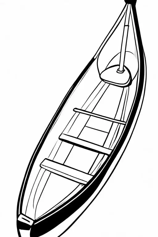 Canoe Coloring Page 11 for Kids