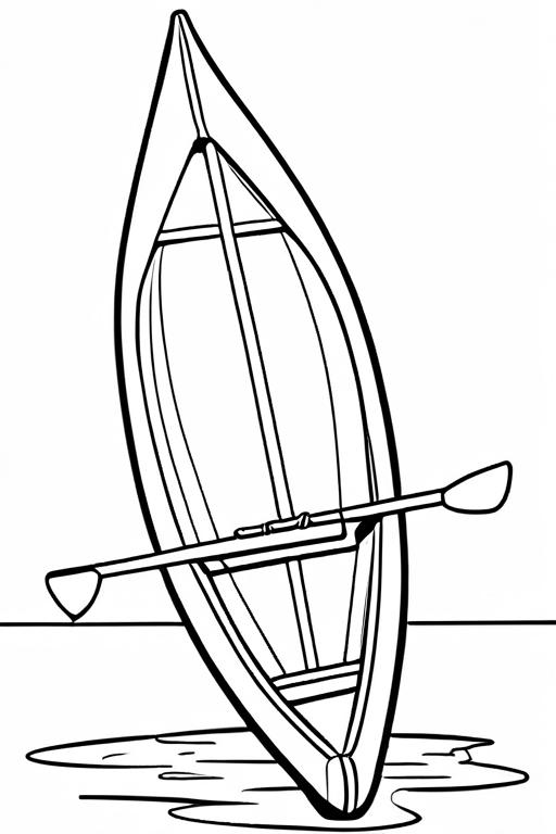 Canoe Coloring Page 13 for Kids