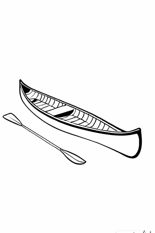 Canoe Coloring Page 15 for Kids