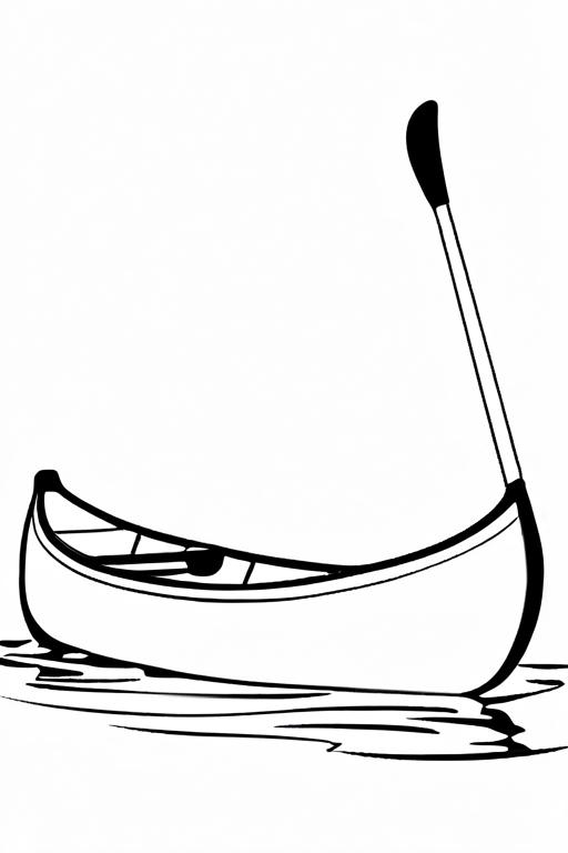 Canoe Coloring Page 16 for Kids