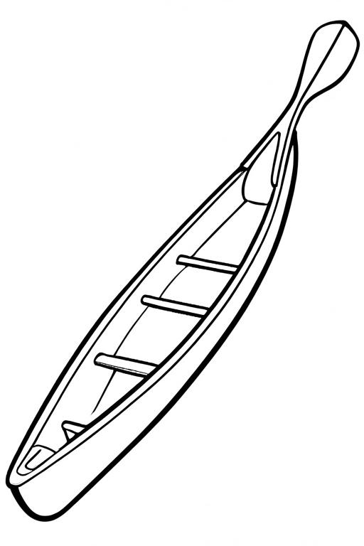 Canoe Coloring Page 20 for Kids