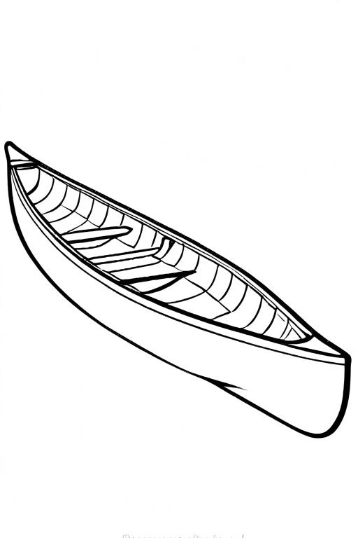 Canoe Coloring Page 5 for Kids