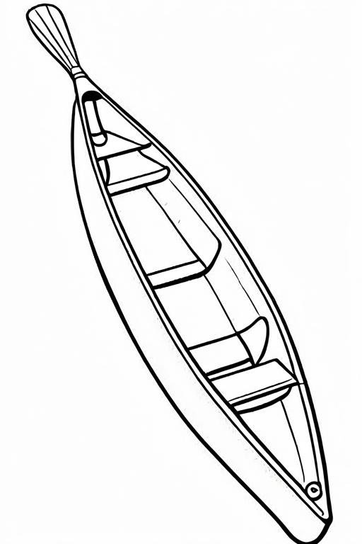 Canoe Coloring Page 6 for Kids