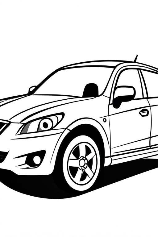 Car Coloring Page 6 for Kids