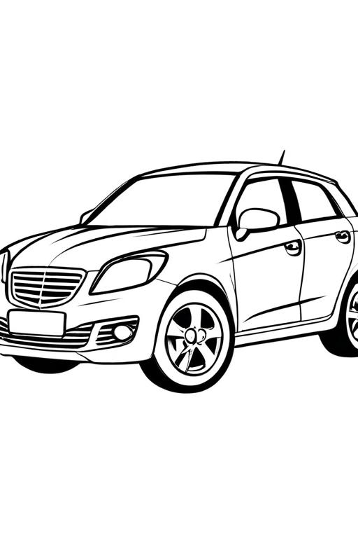 Car Coloring Page 7 for Kids