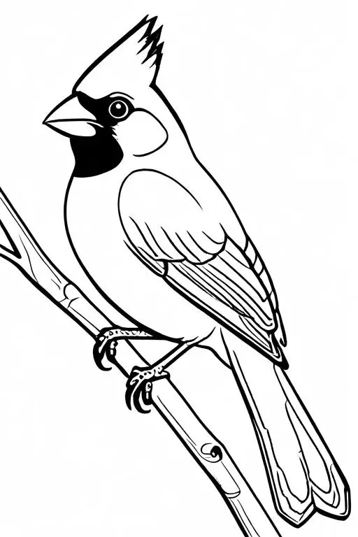 Cardinal Coloring Page 3 for Kids