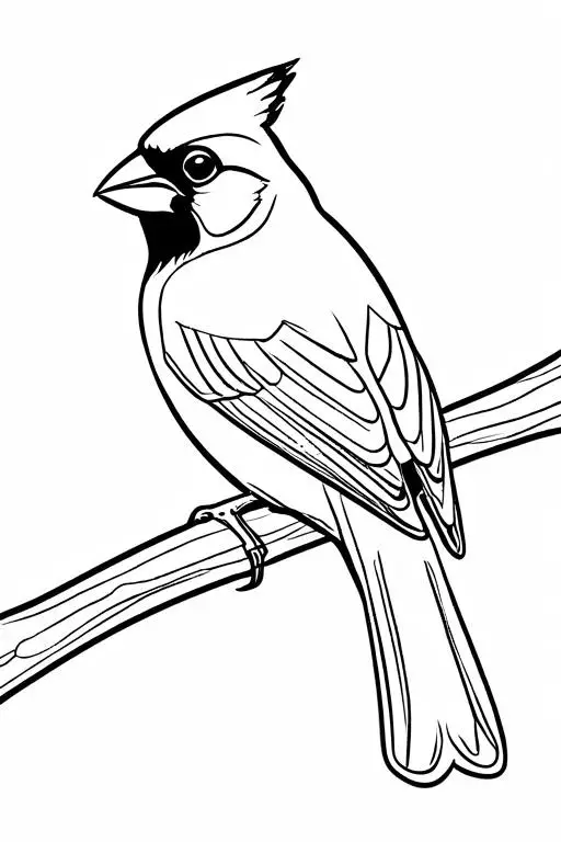 Cardinal Coloring Page 4 for Kids