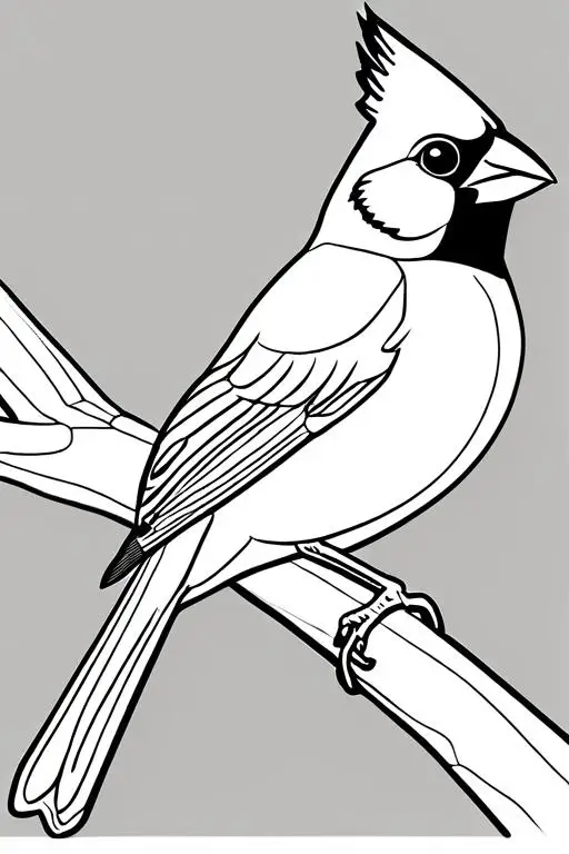 Cardinal Coloring Page 5 for Kids