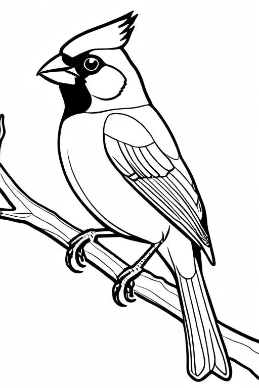 Cardinal Coloring Page 6 for Kids