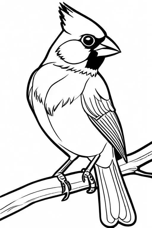 Cardinal Coloring Page 8 for Kids