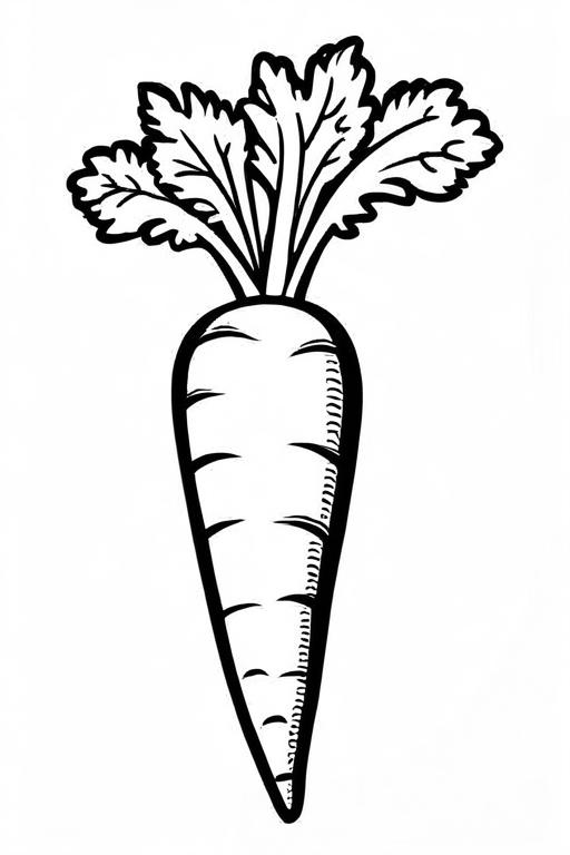 Carrot Coloring Page 10 for Kids