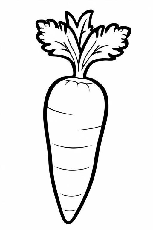 Carrot Coloring Page 11 for Kids