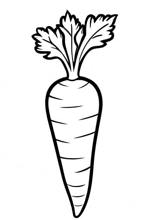 Carrot Coloring Page 12 for Kids