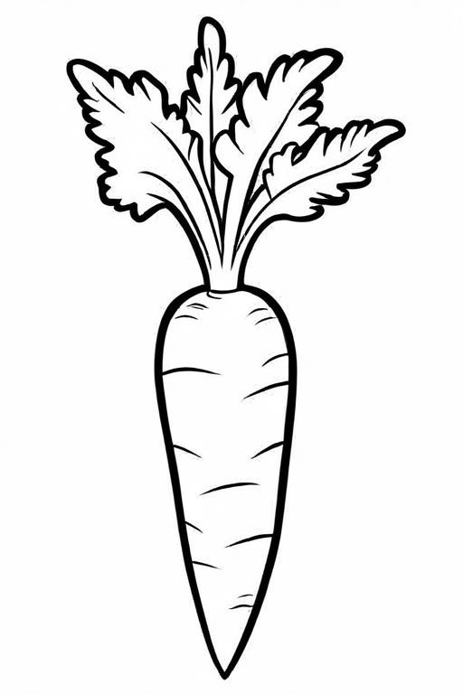 Carrot Coloring Page 13 for Kids