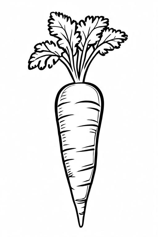 Carrot Coloring Page 14 for Kids