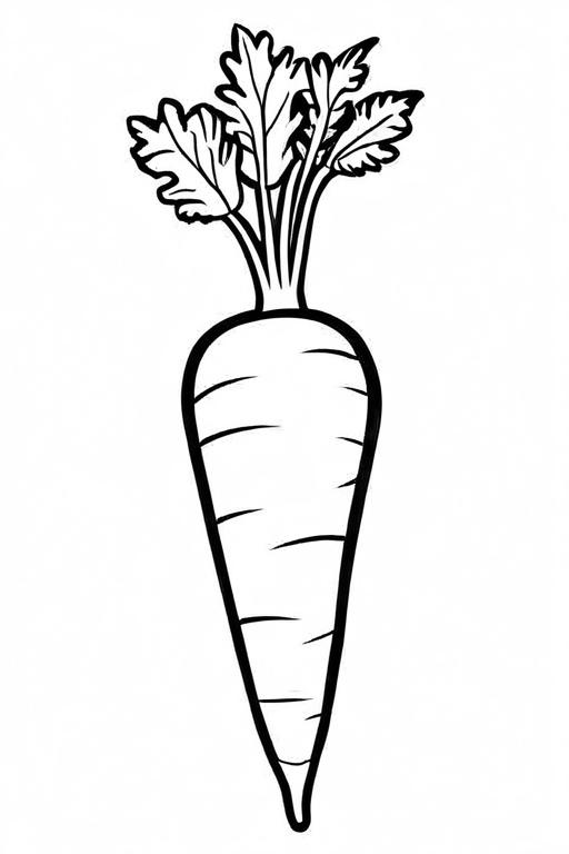 Carrot Coloring Page 16 for Kids