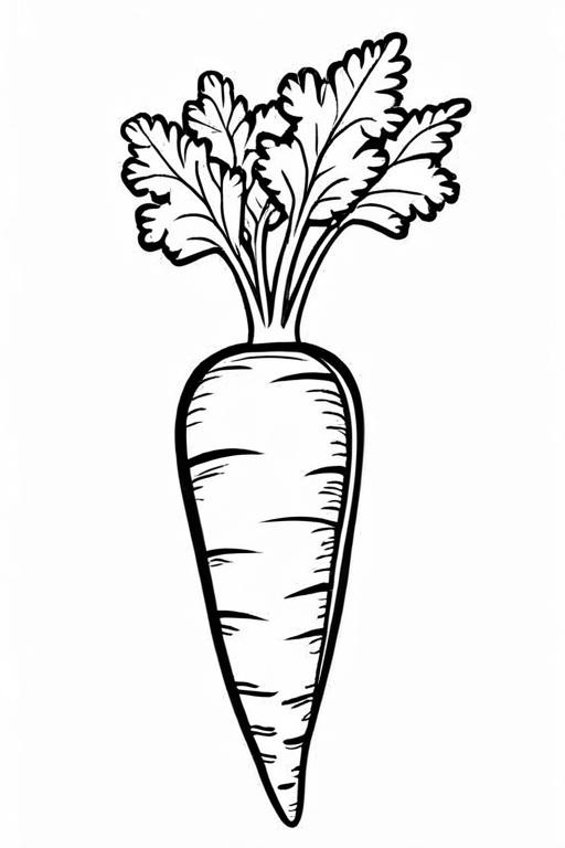 Carrot Coloring Page 18 for Kids