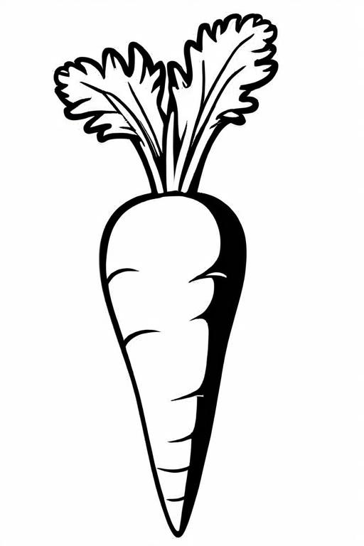 Carrot Coloring Page 19 for Kids