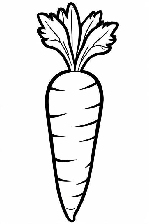 Carrot Coloring Page 20 for Kids