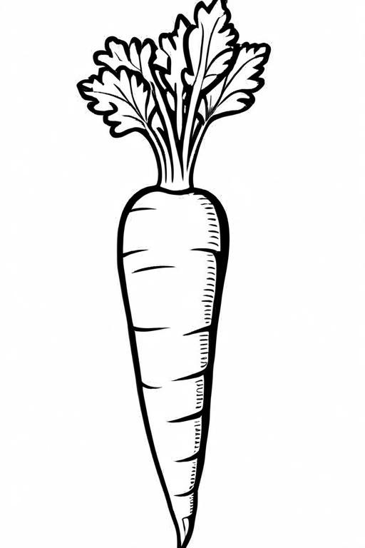 Carrot Coloring Page 5 for Kids