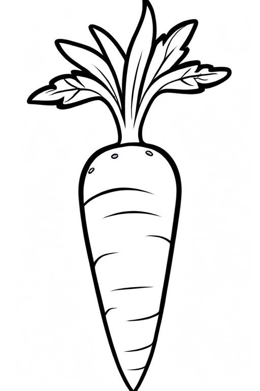 Carrot Coloring Page 6 for Kids