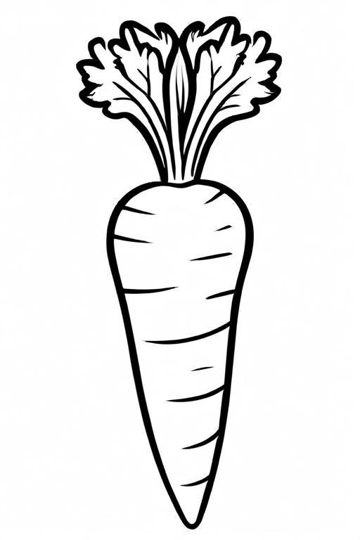 Carrot Coloring Page 8 for Kids