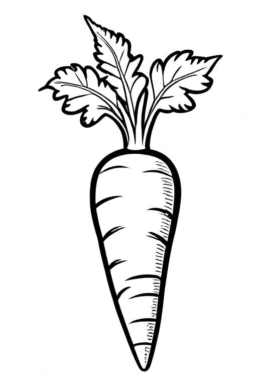 Carrot Coloring Page 9 for Kids