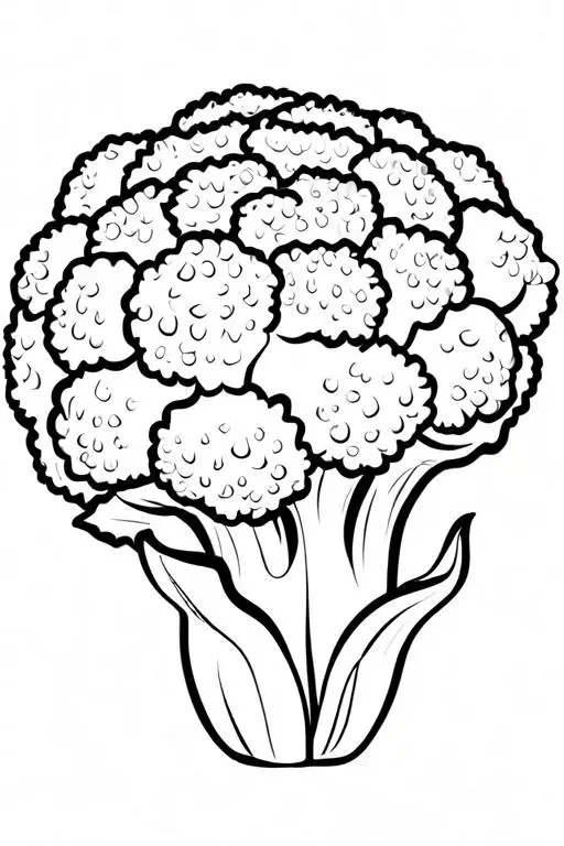 Cauliflower Coloring Page 11 for Kids