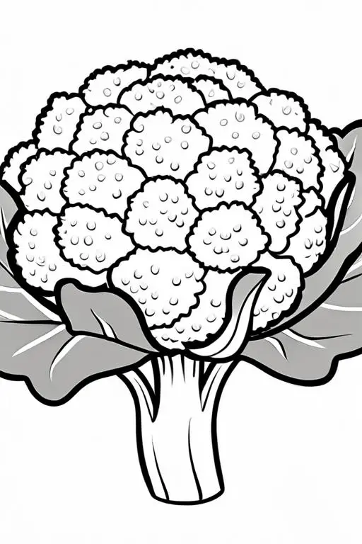 Cauliflower Coloring Page 12 for Kids