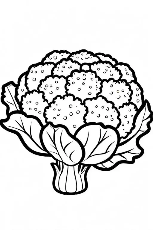 Cauliflower Coloring Page 15 for Kids