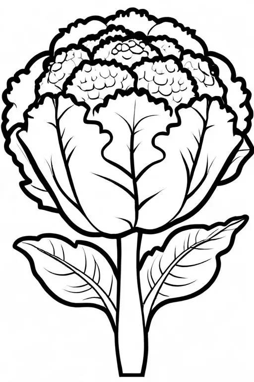 Cauliflower Coloring Page 19 for Kids