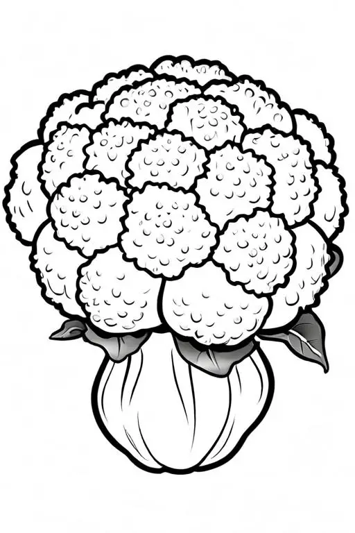 Cauliflower Coloring Page 20 for Kids