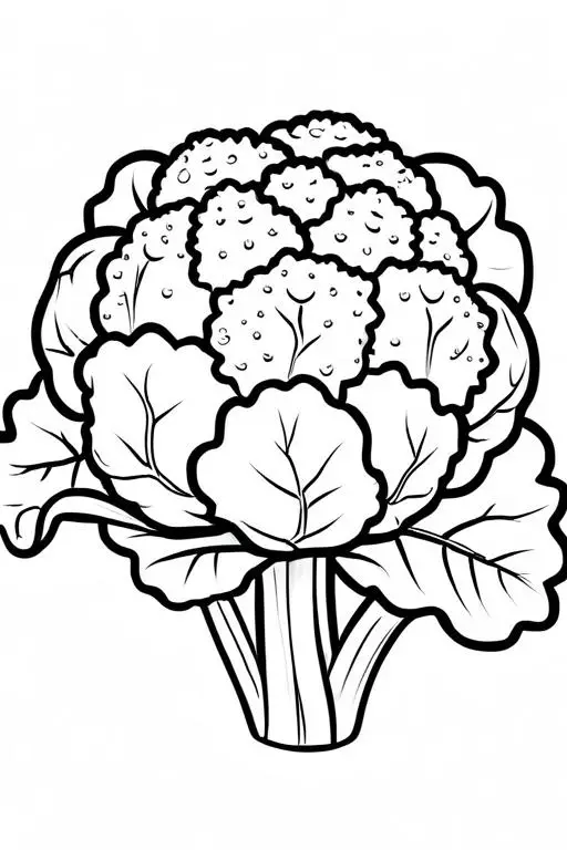 Cauliflower Coloring Page 7 for Kids