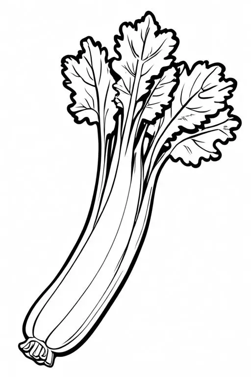 Celery Coloring Page 10 for Kids