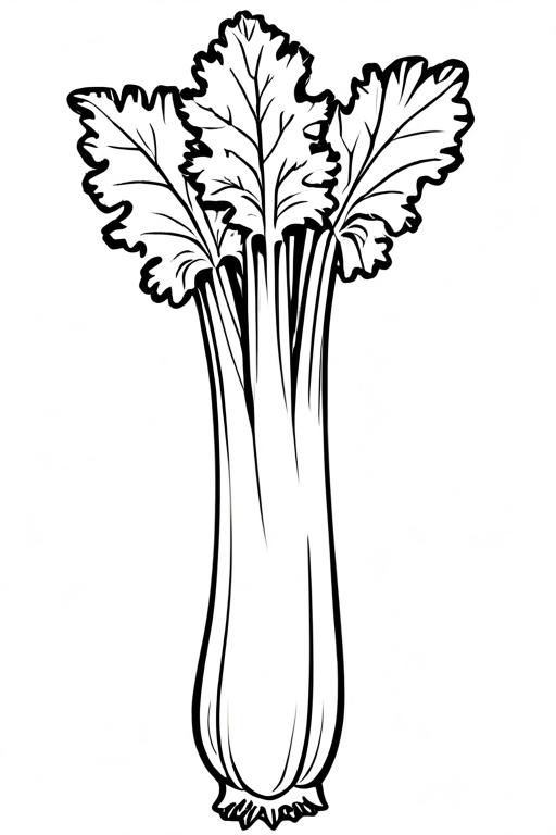 Celery Coloring Page 12 for Kids