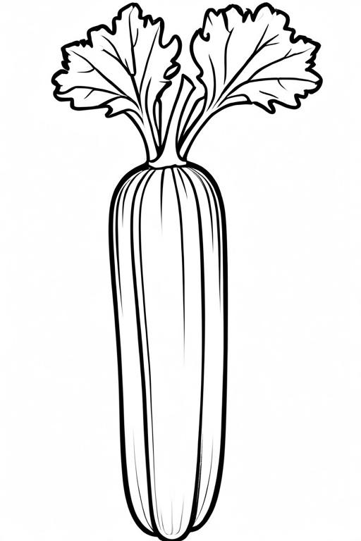 Celery Coloring Page 13 for Kids