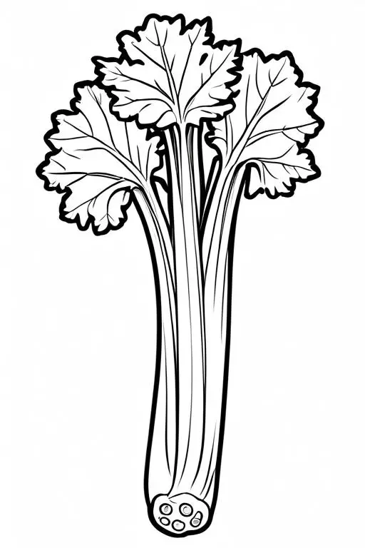 Celery Coloring Page 16 for Kids