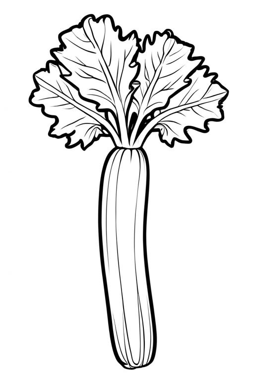 Celery Coloring Page 17 for Kids