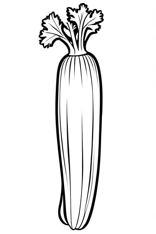 Celery Coloring Page 18 for Kids