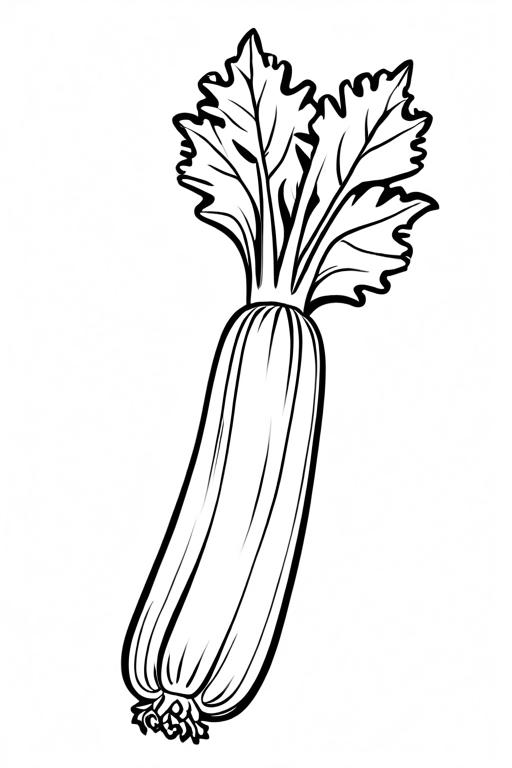 Celery Coloring Page 19 for Kids