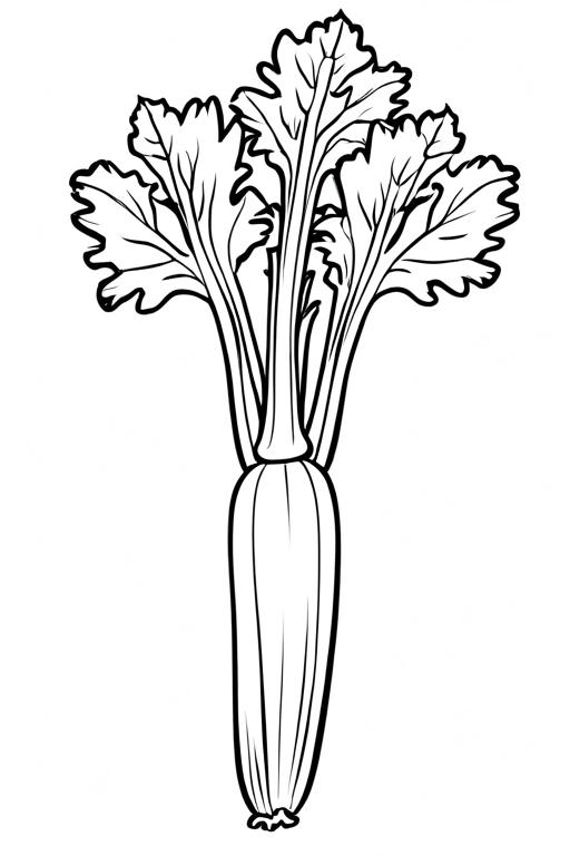 Celery Coloring Page 20 for Kids