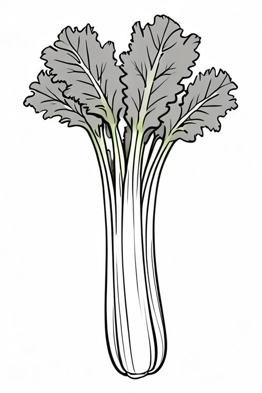 Celery Coloring Page 22 for Kids