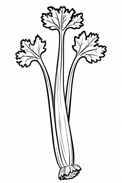 Celery Coloring Page 24 for Kids