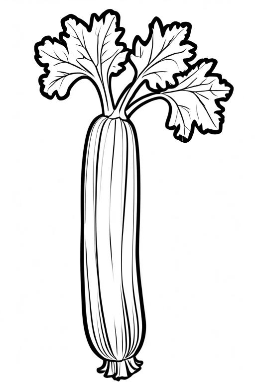 Celery Coloring Page 25 for Kids