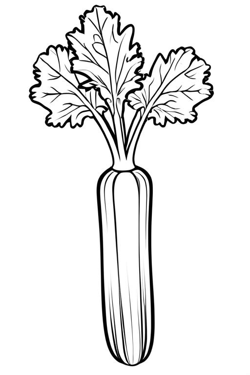 Celery Coloring Page 28 for Kids