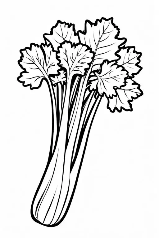 Celery Coloring Page 32 for Kids