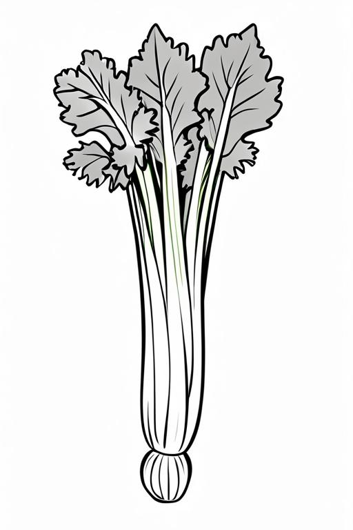 Celery Coloring Page 34 for Kids