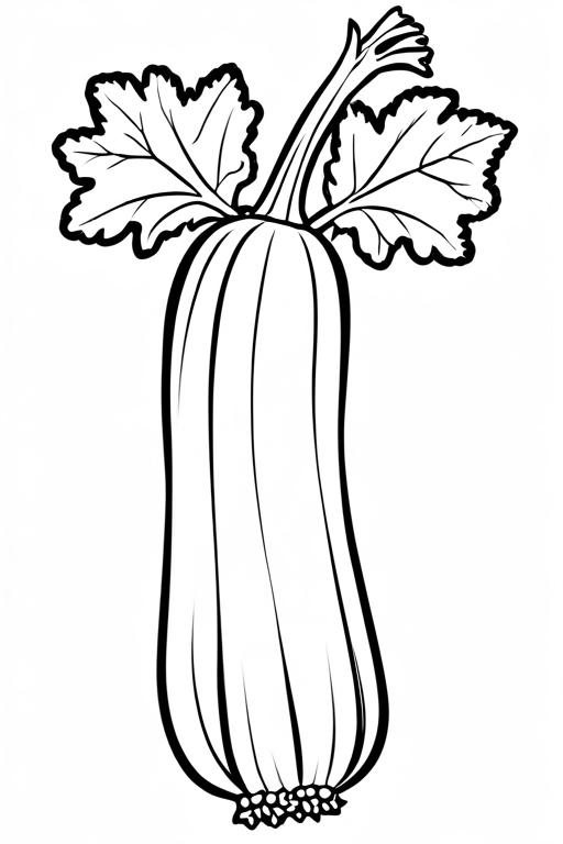 Celery Coloring Page 4 for Kids