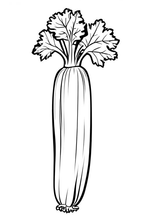 Celery Coloring Page 40 for Kids