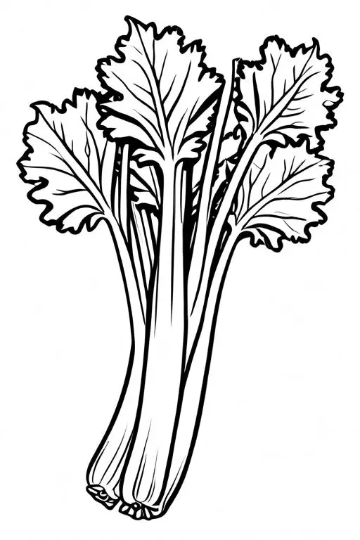 Celery Coloring Page 42 for Kids